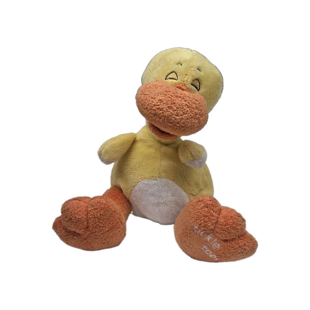 9" Nuby Tickle Toes Plush Yellow Duck Stuffed Animal Not Working